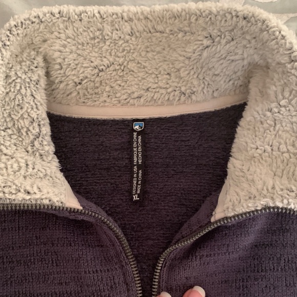 Kuhl Sweater Sz XL Skiing Gorpcore Winter Weather Sherpa 1/4 Zip EUC - Picture 10 of 14